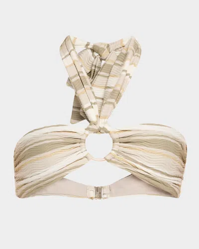 RAMY BROOK STRIPED MARIE BIKINI TOP