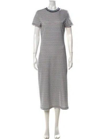 Pre-owned Ramy Brook Striped Midi Length Dress In Multi
