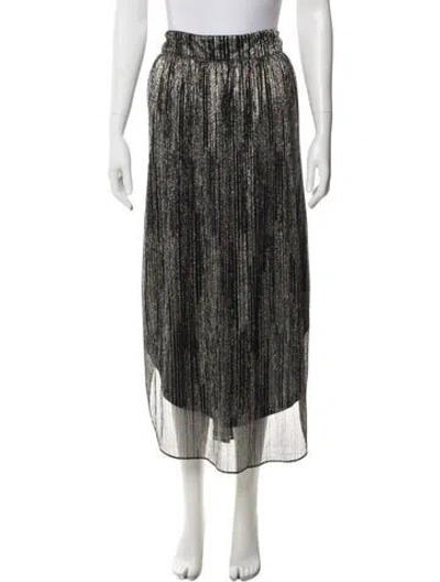 Pre-owned Ramy Brook Striped Midi Length Skirt In Multi
