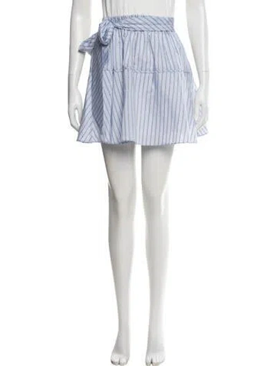 Pre-owned Ramy Brook Striped Mini Dress In Blue