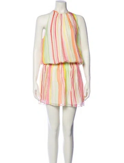 Pre-owned Ramy Brook Striped Mini Dress In Multi