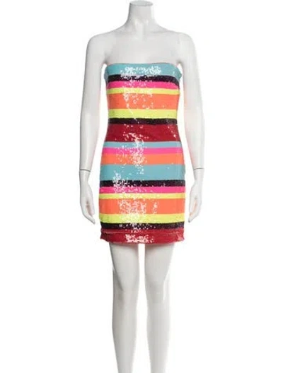 Pre-owned Ramy Brook Striped Mini Dress In Multi
