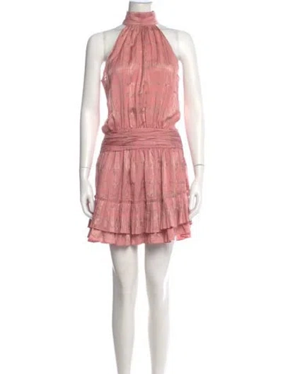 Pre-owned Ramy Brook Striped Mini Dress In Pink