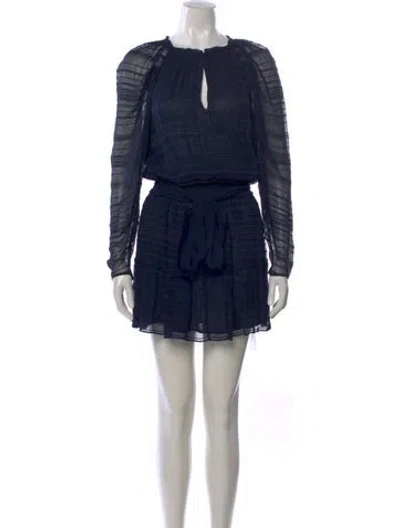 Pre-owned Ramy Brook Striped Mini Dress W/ Tags In Blue