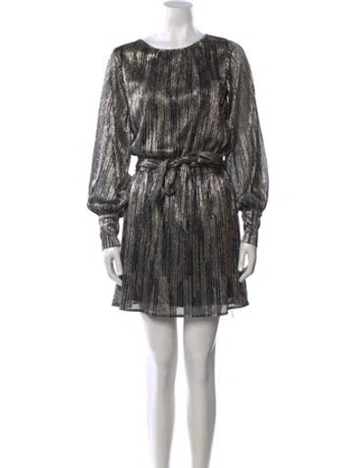 Pre-owned Ramy Brook Striped Mini Dress W/ Tags In Gold