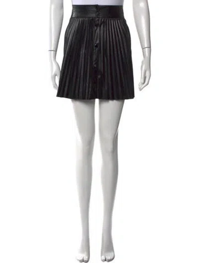 Pre-owned Ramy Brook Striped Mini Skirt In Black