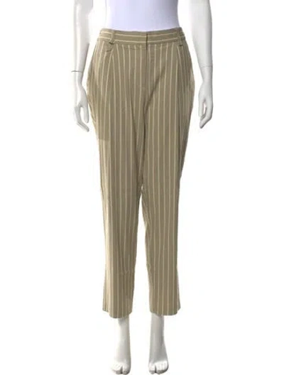 Pre-owned Ramy Brook Striped Straight Leg Pants W/ Tags In Neutral