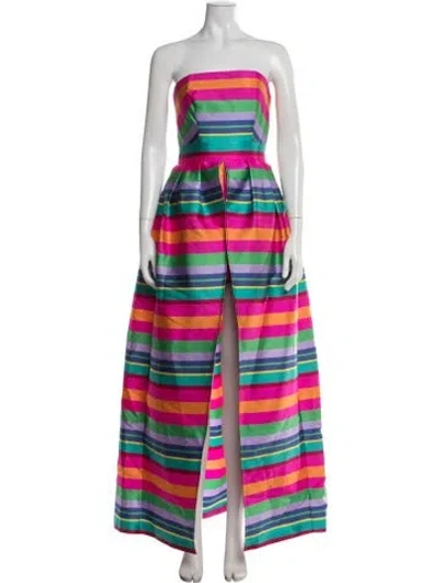 Pre-owned Ramy Brook Striped Strapless Jumpsuit W/ Tags In Pink