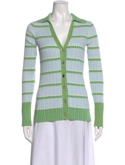 Pre-owned Ramy Brook Striped V-neck Sweater W/ Tags In Multi