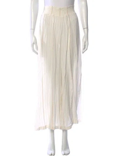 Pre-owned Ramy Brook Striped Wide Leg Pants In Neutral