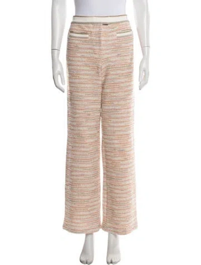 Pre-owned Ramy Brook Striped Wide Leg Pants In Neutrals
