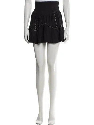Pre-owned Ramy Brook Studded Accents Mini Skirt In Black