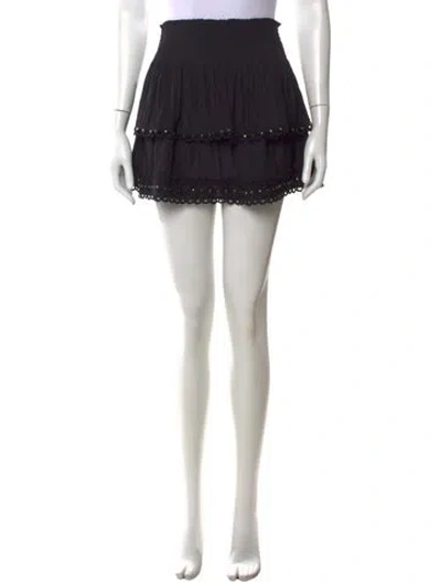 Pre-owned Ramy Brook Studded Accents Mini Skirt In Black