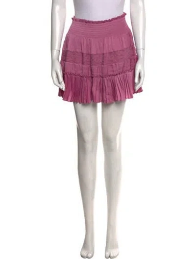 Pre-owned Ramy Brook Studded Accents Mini Skirt In Pink