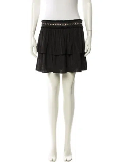 Pre-owned Ramy Brook Studded Accents Mini Skirt W/ Tags In Black