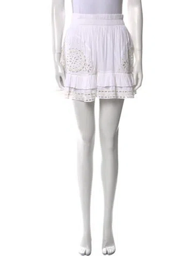 Pre-owned Ramy Brook Studded Accents Mini Skirt In White