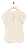 Ramy Brook Sue Ruffle Sleeve Top In Brown