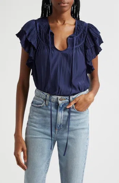 RAMY BROOK RAMY BROOK SUE RUFFLE SLEEVE TOP