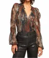 Ramy Brook Sukie Pleated Multi-knit Blouse