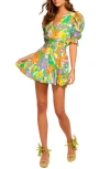 RAMY BROOK RAMY BROOK SUSAN RETRO FLORAL PRINT MINIDRESS