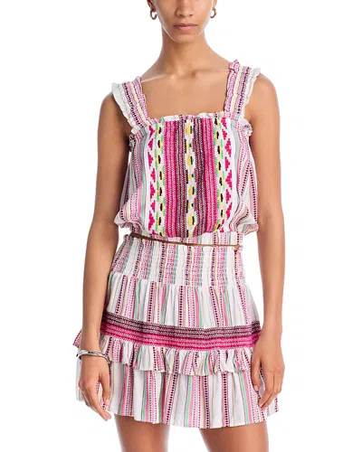 Ramy Brook Susannah Top Swim Cover-up In White Multi Stripe