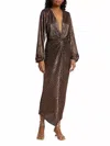 Shop Ramy Brook Sutton Dress In Navy Multi In Brown
