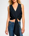 Ramy Brook Svetlana Sleeveless Blouse In Navy