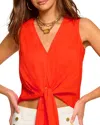 Ramy Brook Svetlana Sleeveless Blouse In Bright Lily