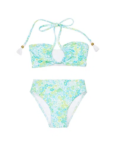 Ramy Brook Kids' Swim Top & Bikini Bottom In Green