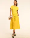 Ramy Brook Sylvie Combo Ribbed Midi Dress In Yellow