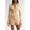 Ramy Brook Talisa Flare Sleeve Button-up Top In Burlap Swirl