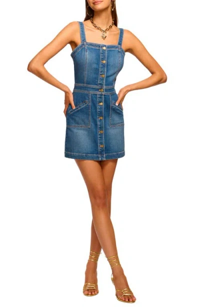 Ramy Brook Tammy Sleeveless Denim Mini Dress In Medium Wash