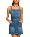 Ramy Brook Tammy Sleeveless Denim Mini Dress In Medium Wash