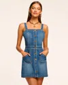 Ramy Brook Tammy Sleeveless Denim Mini Dress In Medium Wash