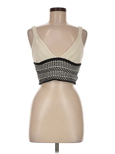 Pre-owned Ramy Brook Tank Top Ivory Strapless Neckline Tops