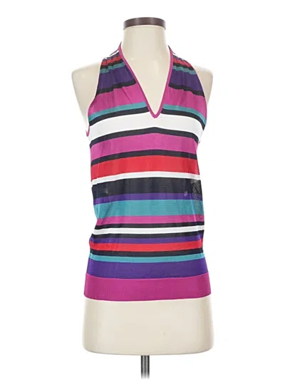 Pre-owned Ramy Brook Tank Top Purple Halter Neckline Tops