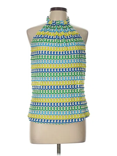 Ramy Brook Tank Top Yellow Halter Neckline Tops In Green