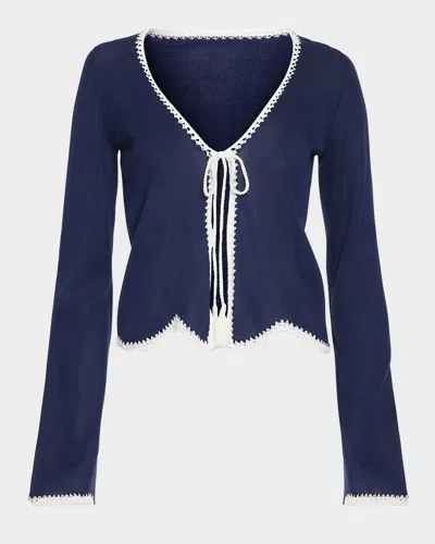 RAMY BROOK TARA CROCHET-TRIM CARDIGAN