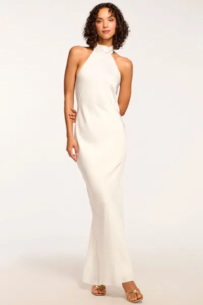 Ramy Brook Tatiana High Neck Gown In Ivory