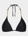 Ramy Brook Terry Triangle Bikini Top In Black