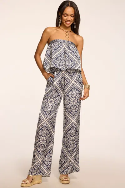 Ramy Brook Thadia Printed Strapless Jumpsuit In Multi