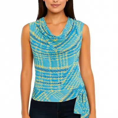 Ramy Brook The Ivory Top In Blue, Green & Yellow In Multi