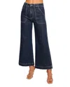 Ramy Brook Cropped Theodra Wide Leg Jean In Dark Wash