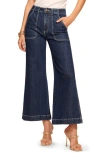 Ramy Brook Cropped Theodra Wide Leg Jean In Dark Wash