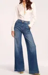 Ramy Brook Theodora High Rise Wide Leg Jeans In Medium Wash In Multi