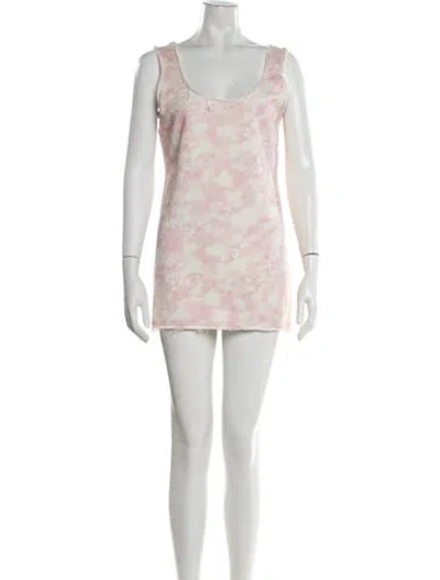 Pre-owned Ramy Brook Tie-dye Print Mini Dress In Pink