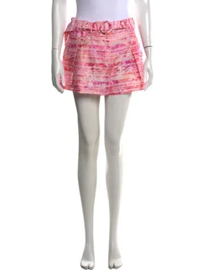 Pre-owned Ramy Brook Tie-dye Print Mini Shorts In Pink