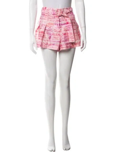Pre-owned Ramy Brook Tie-dye Print Mini Shorts In Pink