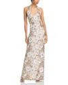 Ramy Brook Tiffany Floral Sequin Halter Column Gown
