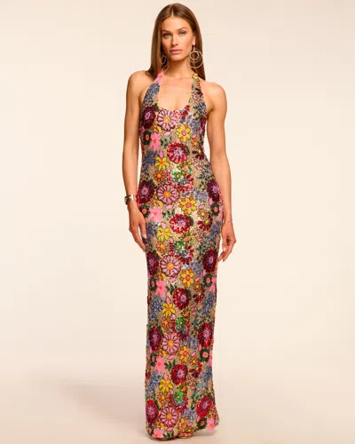 Ramy Brook Tiffany Sequin Halter Gown